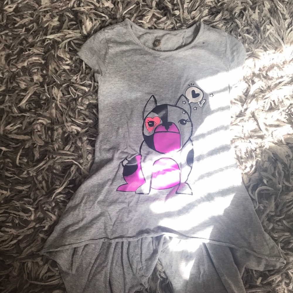 Grey Kids Dog Shirt